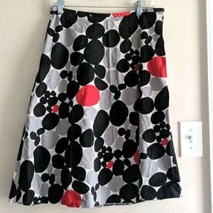 Polka Dot Retro Cotton A-Line Skirt